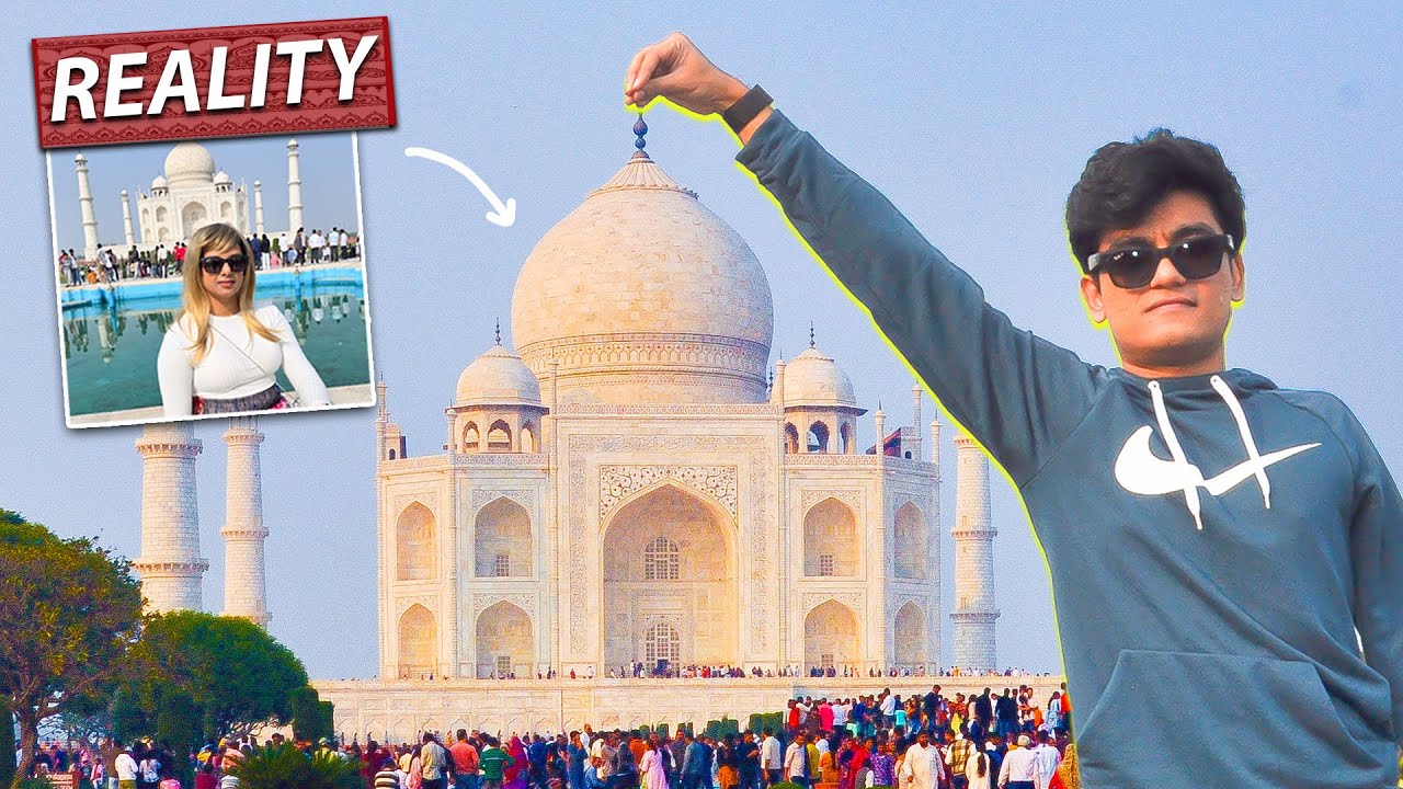 SlayyPoint's tweet card. When Indians See TAJ MAHAL For The First Time