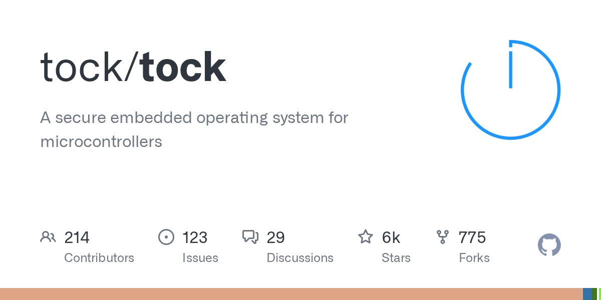 RustRepos's tweet card. A secure embedded operating system for microcontrollers - tock/tock