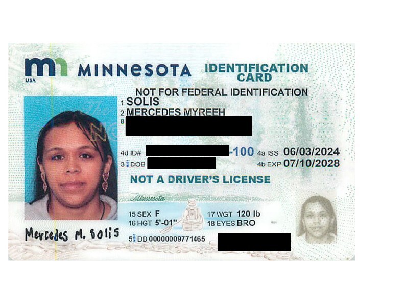 billglahn's tweet card. A very rare instance where we award Minnesota Woman of the Week honors. Our story begins in June 2024, when the above Minnesota Identification Card was issued to one Mercedes Myreeh Solis. The woman...
