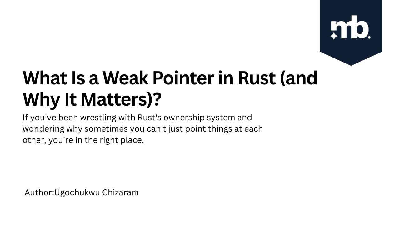 master_backend's tweet card. If you've been wrestling with Rust's ownership system and wondering why sometimes you can't just point things at each other, you're in the right place.