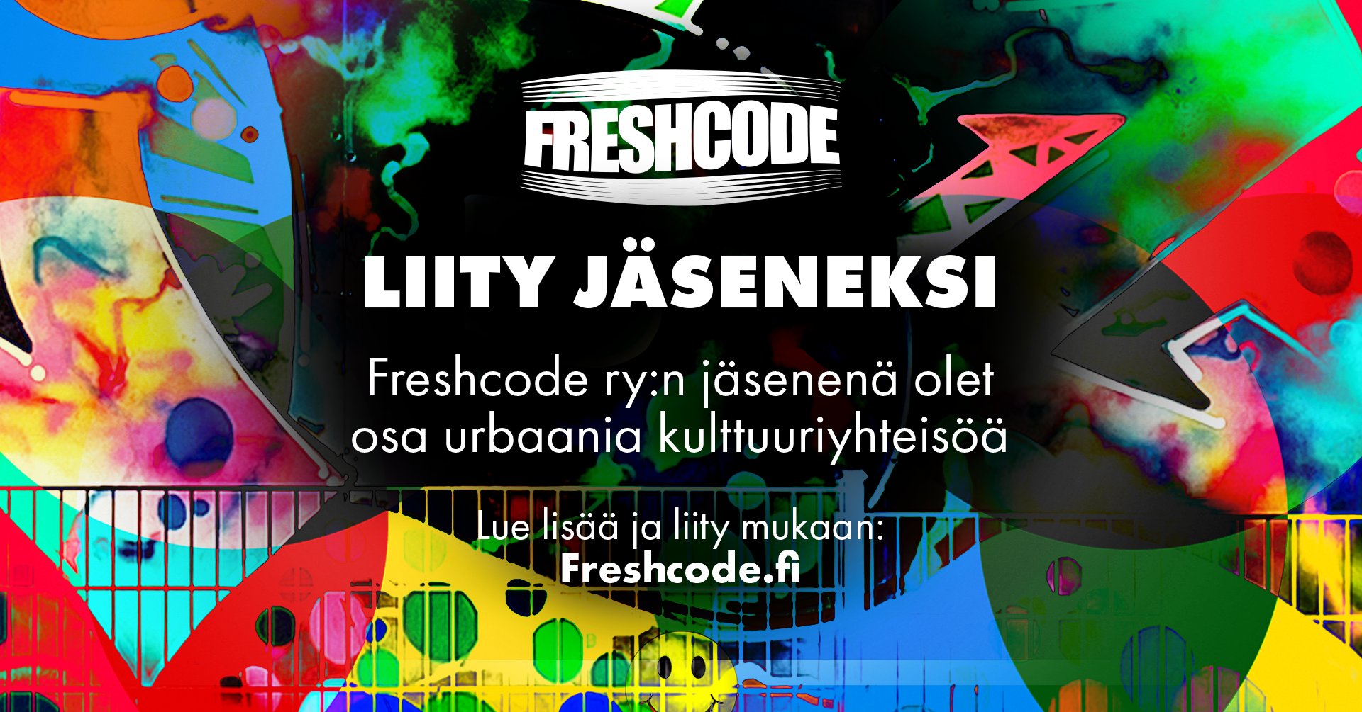 Freshcodefresh's tweet card. Tervetuloa mukaan – Freshcode ry:n jäsenenä olet osa aktiivista kulttuuriyhteisöä ja -verkostoa Tervetuloa tekemään, tukemaan, kokemaan ja jakamaan taidetta ja kulttuuria yhdessä. Liittymällä...