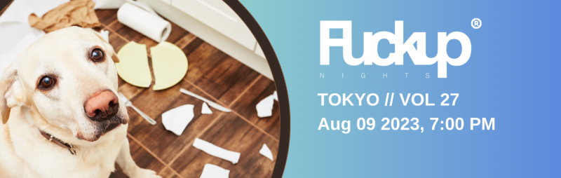 codechrysalis's tweet card. Fuckup Nights Vol 27 - To fear failure is to limit your life! – Code Chrysalis: Coding Bootcamp in Tokyo, Wed Aug 9, 2023 - Looking for speakers stories to tells for 2023! While we're just one...