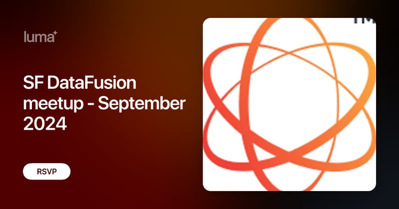 KostasPardalis's tweet card. Come meet up in person with fellow Apache DataFusion enthusiasts! Network with other engineers and learn about recent developments in the community. Speaker…