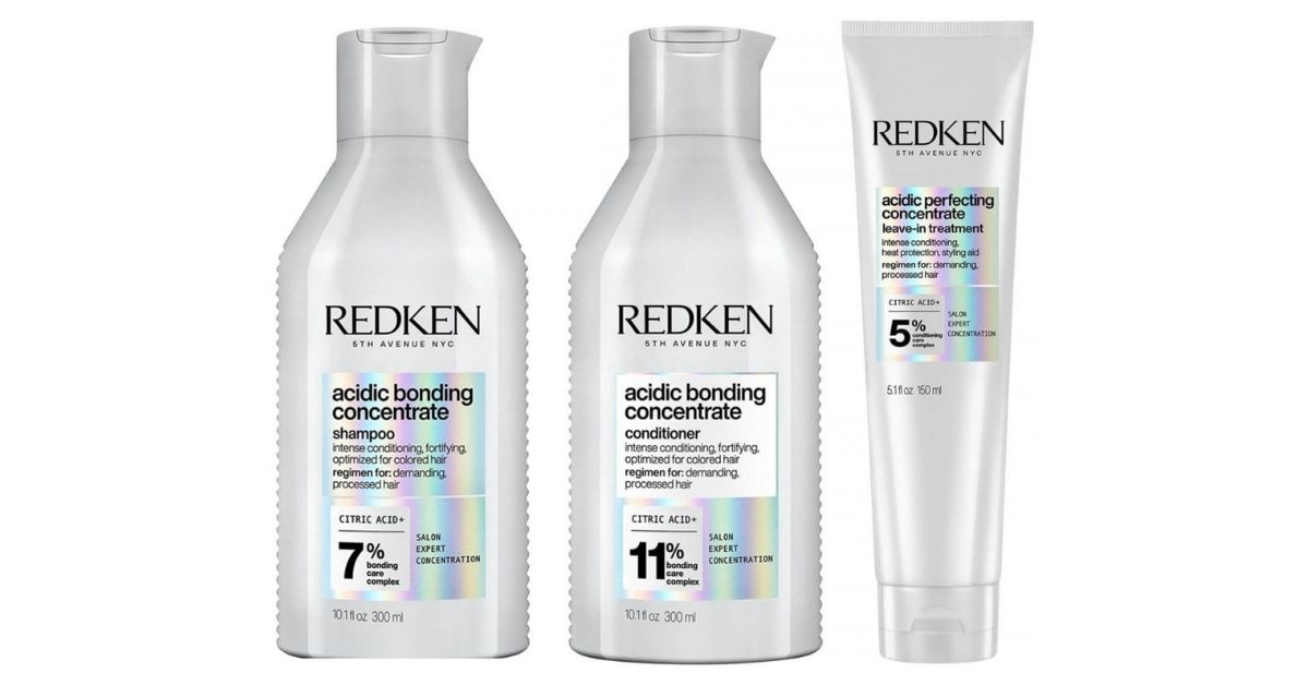 Getmefreesample's tweet card. Hurry up to claim a free Redken Acidic Bonding Concentrate sample while the offer lasts. Try the NEW Acidic Bonding Concentrate Shampoo and Conditioner.