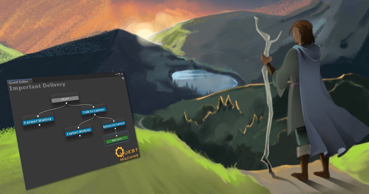 PixelCrushin's tweet card. Get the Quest Machine package from Pixel Crushers and speed up your game development process. Find this & other Game Toolkits options on the Unity Asset Store.