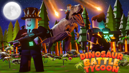 FunGaming_Inc's tweet card. 🦕 Welcome to MEGA Dinosaur Battle Tycoon! 🧬 HYBRID UPDATE OUT NOW! Use code "MutantUpdate!", "10mVisits!", "15klikes", and "DodgeballSimulatorSoon!" for a reward! 🏆 New code at 17,500 likes! 💚💙...