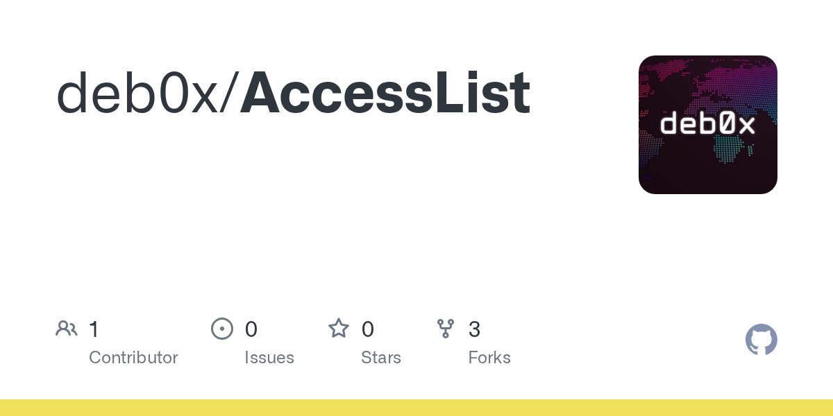 DBXen_crypto's tweet card. Contribute to deb0x/AccessList development by creating an account on GitHub.