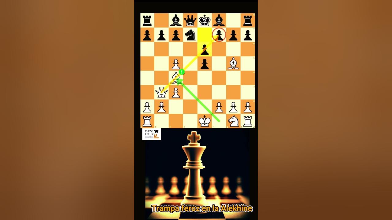 chesstourscl's tweet card. Una trampa FEROZ en la Alekhine con la que podrías ATRAPAR a tus...