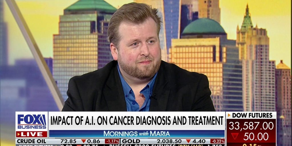 MariaBartiromo's tweet card. Dr. Thomas Fuchs, Mount Sinai Dean of artificial intelligence and Paige founder, discusses the impact of artificial intelligence in healthcare and its use in diagnosing and managing cancer.