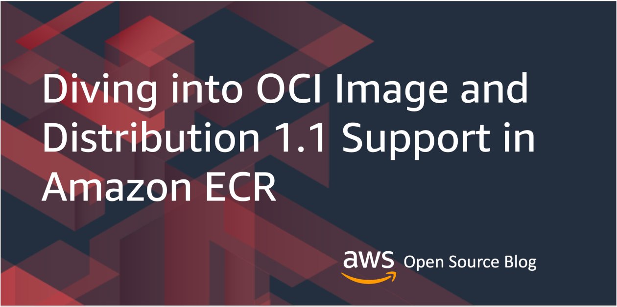 estesp's tweet card. AWS recently announced that Amazon Elastic Container Registry (Amazon ECR) now supports version 1.1 of the Open Container Initiative (OCI) Image and Distribution specifications. This latest version...