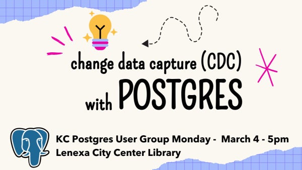 sqlliz's tweet card. Lots of Postgres users are moving data out of their main application db store and into an analytics space. David is going to present an in depth review of a Postgres CDC pi