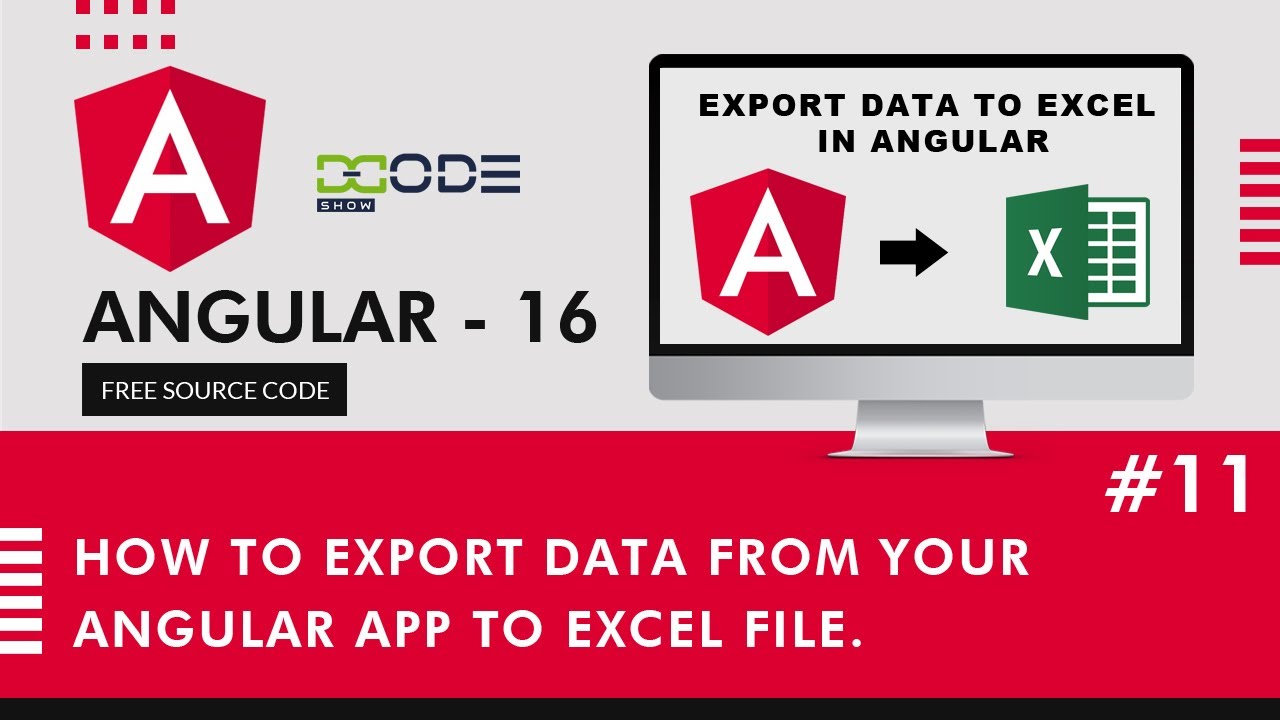 DcodeShow's tweet card. How To Export Data From Your Angular App To Excel File | Export To...