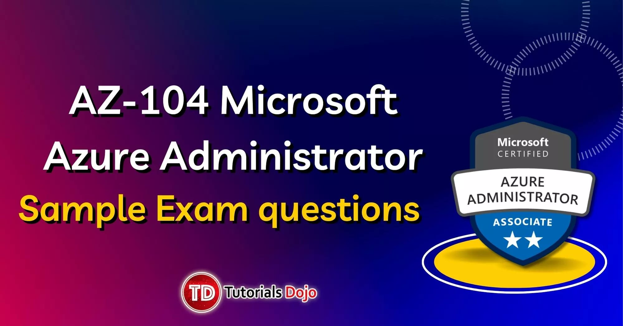 tutorialsdojo's tweet card. Here are 10 AZ-104 Microsoft Azure Administrator practice exam questions to help you gauge your readiness for the actual exam. Question 1 Your company has an Azure Storage account named TutorialsDo...