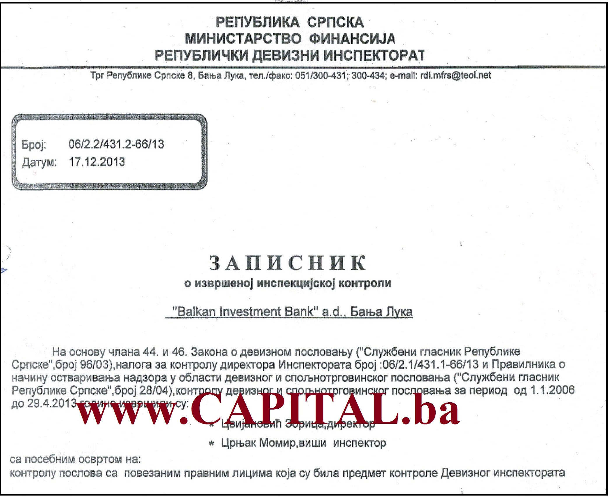 svetlanacenic's tweet card. – CAPITAL.ba objavljuje tajni izvještaj Republičkog deviznog inspektorata o poslovanju Balkan Investment Banke – Povezana pravna lica, fiktivne transakcije akcijama, nepostojeća dokapitalizacija – Za...