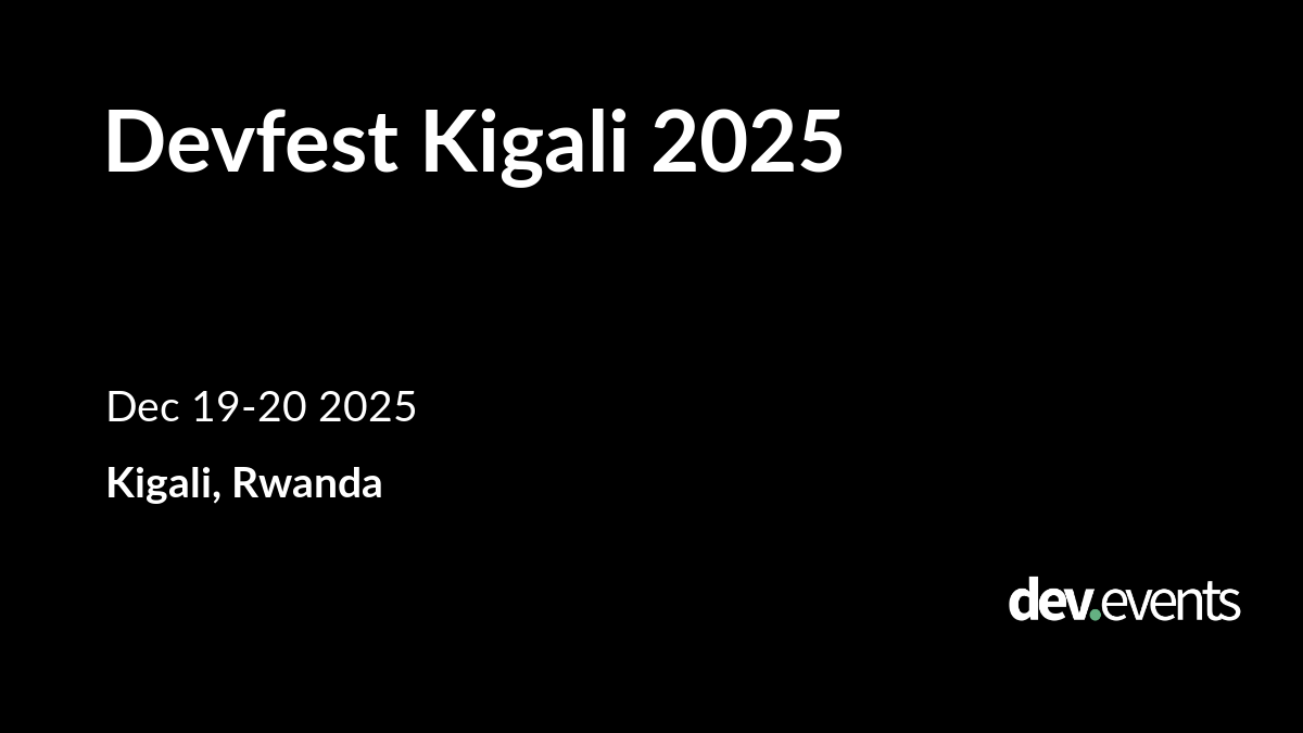dev_events's tweet card. Devfest Kigali 2025