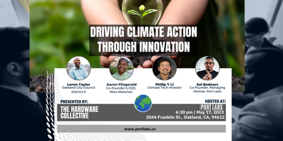 hardwaremassive's tweet card. A timely discussion amongst passionate climate action leaders, presented by the Hardware Collective!