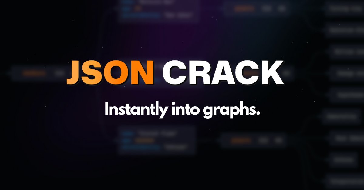 gbti_network's tweet card. JSON Crack Editor is a tool for visualizing into graphs, analyzing, editing, formatting, querying, transforming and validating JSON, CSV, YAML, XML, and more.