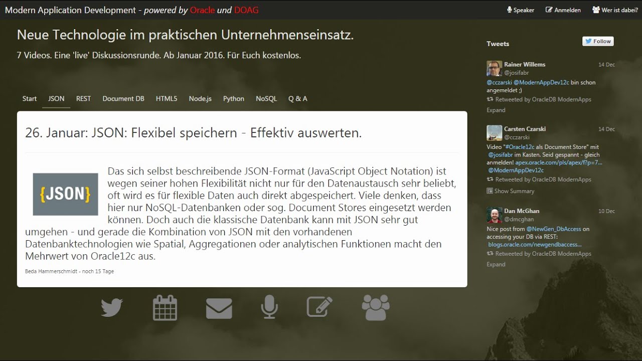 uschwinn's tweet card. 2. JSON: Flexibel speichern, effektiv auswerten - Beda Hammerschmidt