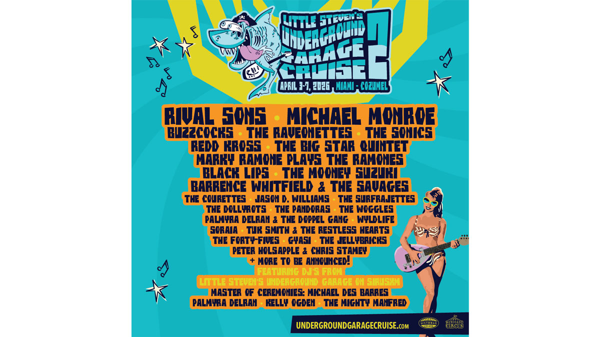 themusicuni's tweet card. The second voyage sets sail in April 2026 “Little Steven” Van Zandt and Sixthman are cranking it up again with Little Steven’s Underground Garage Cruise 2, the second voyage of the Coolest Cruise in...