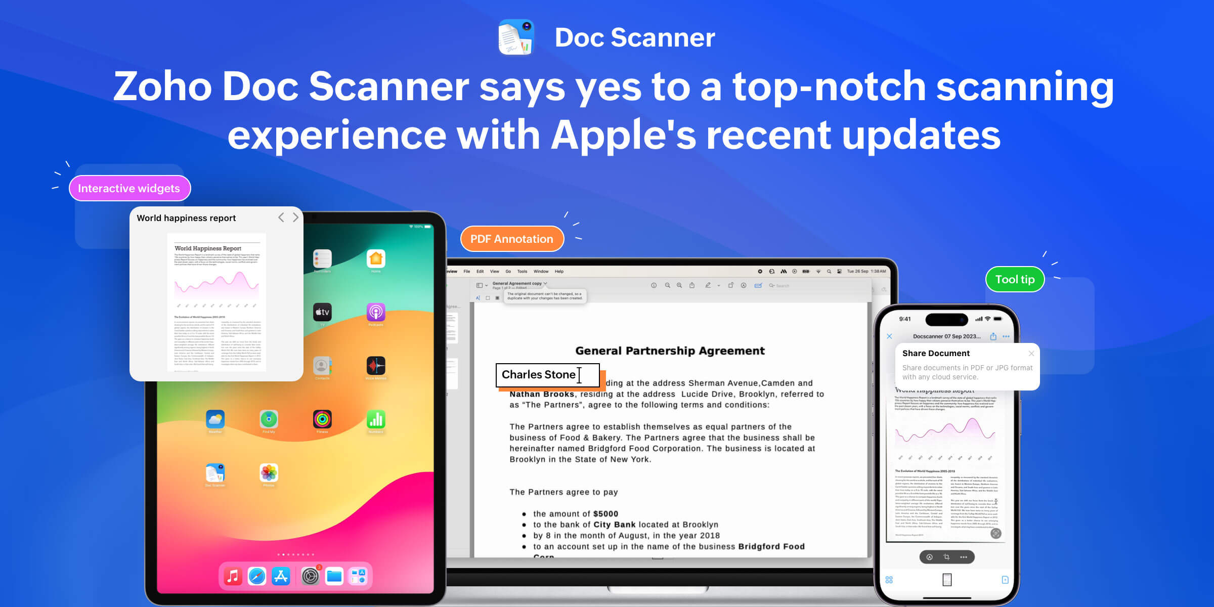ZohoScanner's tweet card. Zoho Doc Scanner for Apple updates 2023 - Zoho Blog