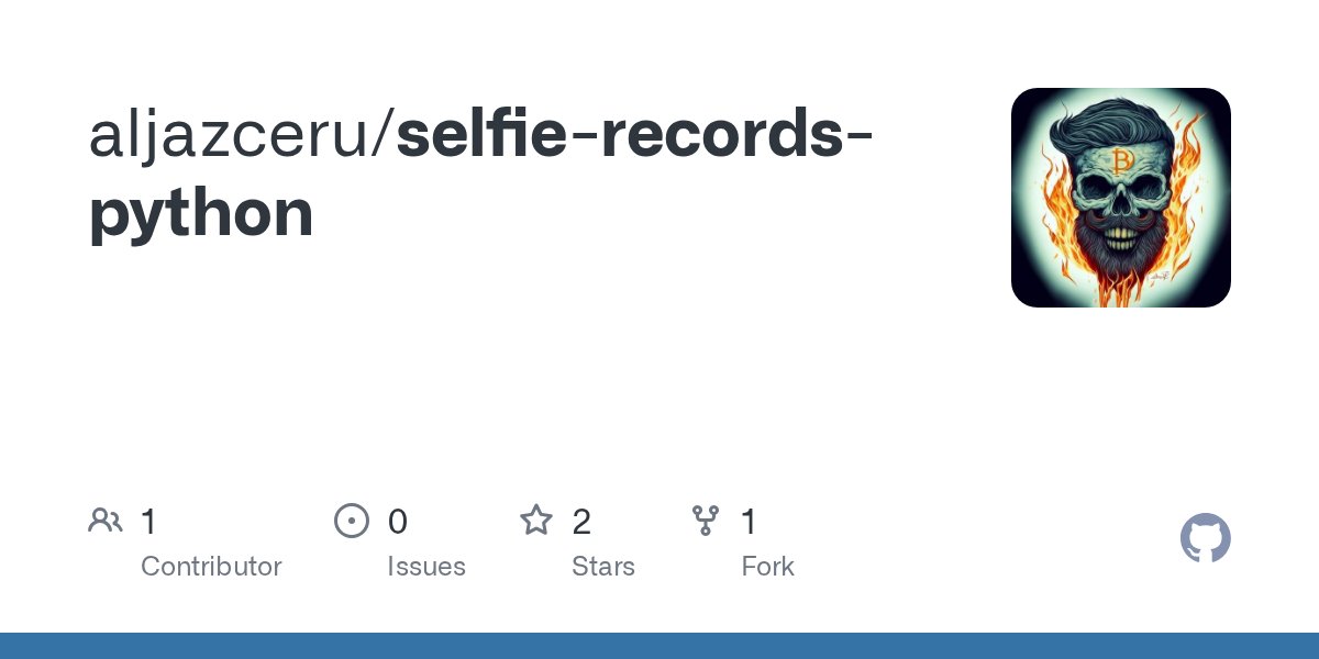 aaaljaz's tweet card. Contribute to aljazceru/selfie-records-python development by creating an account on GitHub.