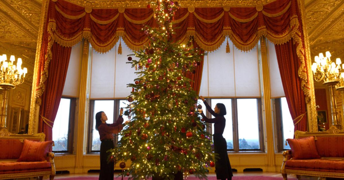 JadeK_BM's tweet card. Historic rooms at Windsor Castle will be adorned with shimmering trees, garlands and foliage this Christmas.