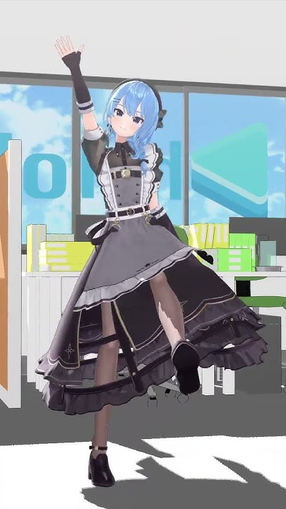 holokyon's tweet card. 【ホロライブMMD】星街すいせい-にぎにぎにじたうん！-にじさんじ【MMD踊ってみた】#星詠み