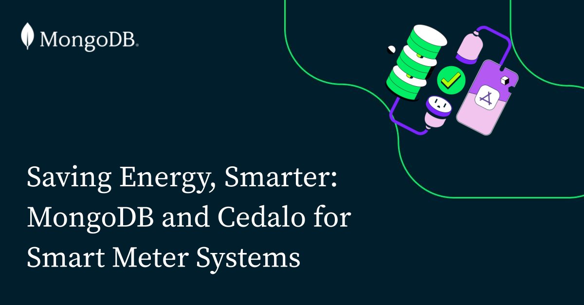 thenewstack's tweet card. Learn about the benefits of smart meters, the challenges associated with managing their data, and the innovative solutions offered by MongoDB and Cedallo.