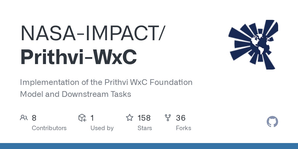rgb_prithvi's tweet card. Implementation of the Prithvi WxC Foundation Model and Downstream Tasks - NASA-IMPACT/Prithvi-WxC