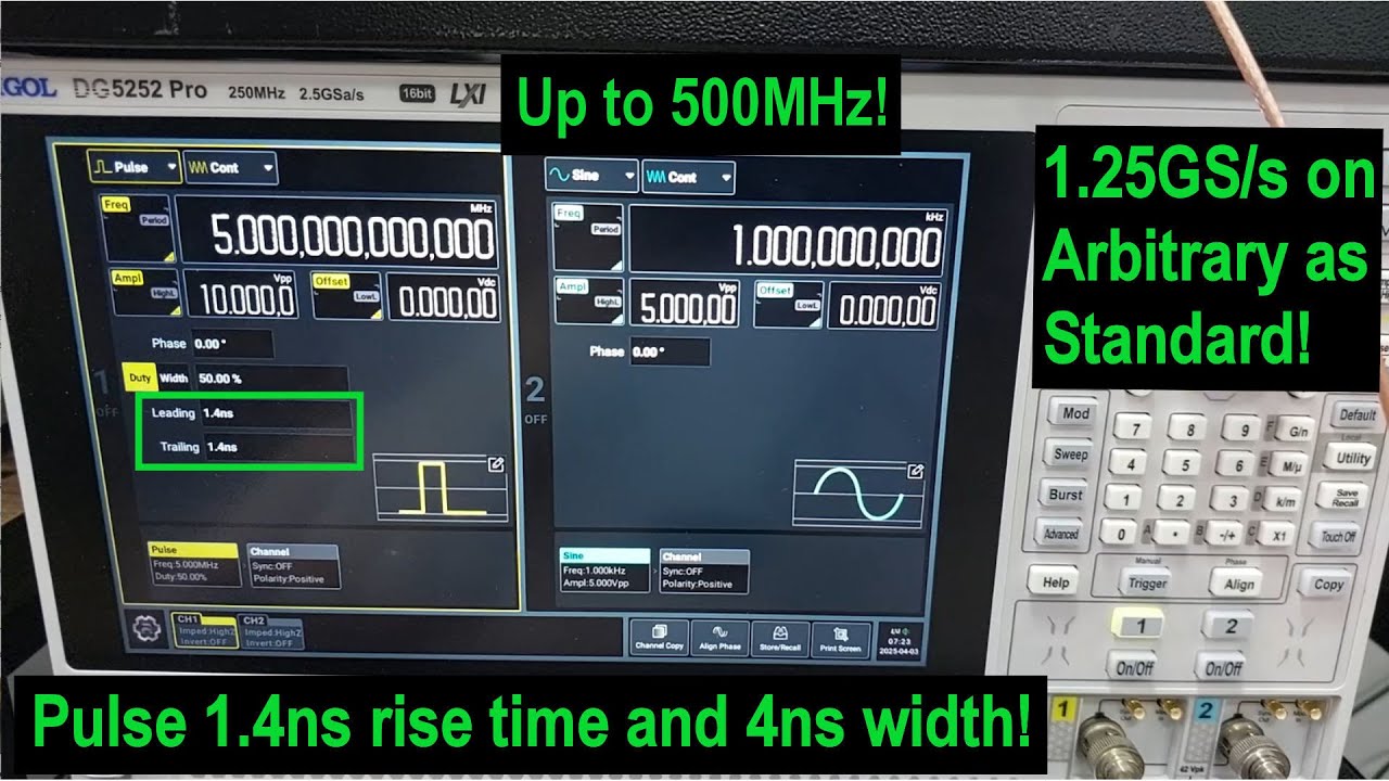 arthurliraneto's tweet card. [EN-US] RIGOL DG5000 Pro Full Review Part 1