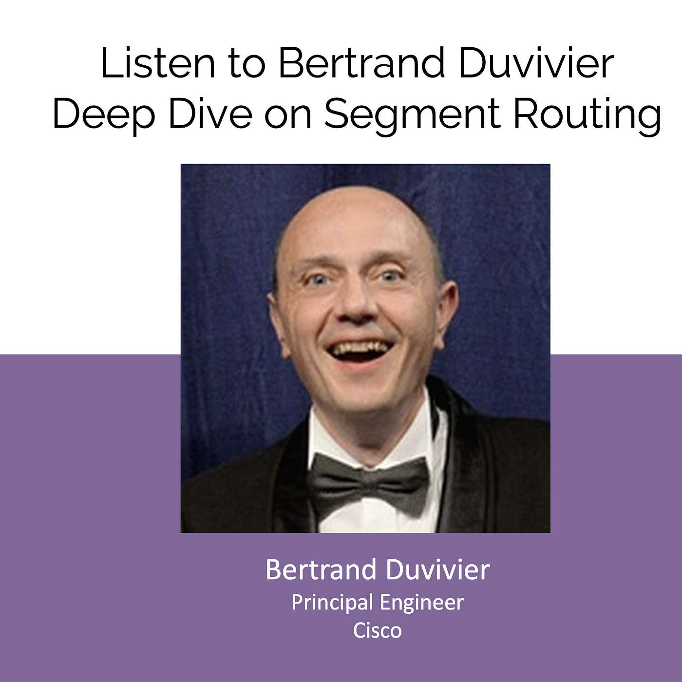 SegmentRouting's tweet card. Segment Routing Deep Dive with Bertrand Duvivier, Principal Engineer...
