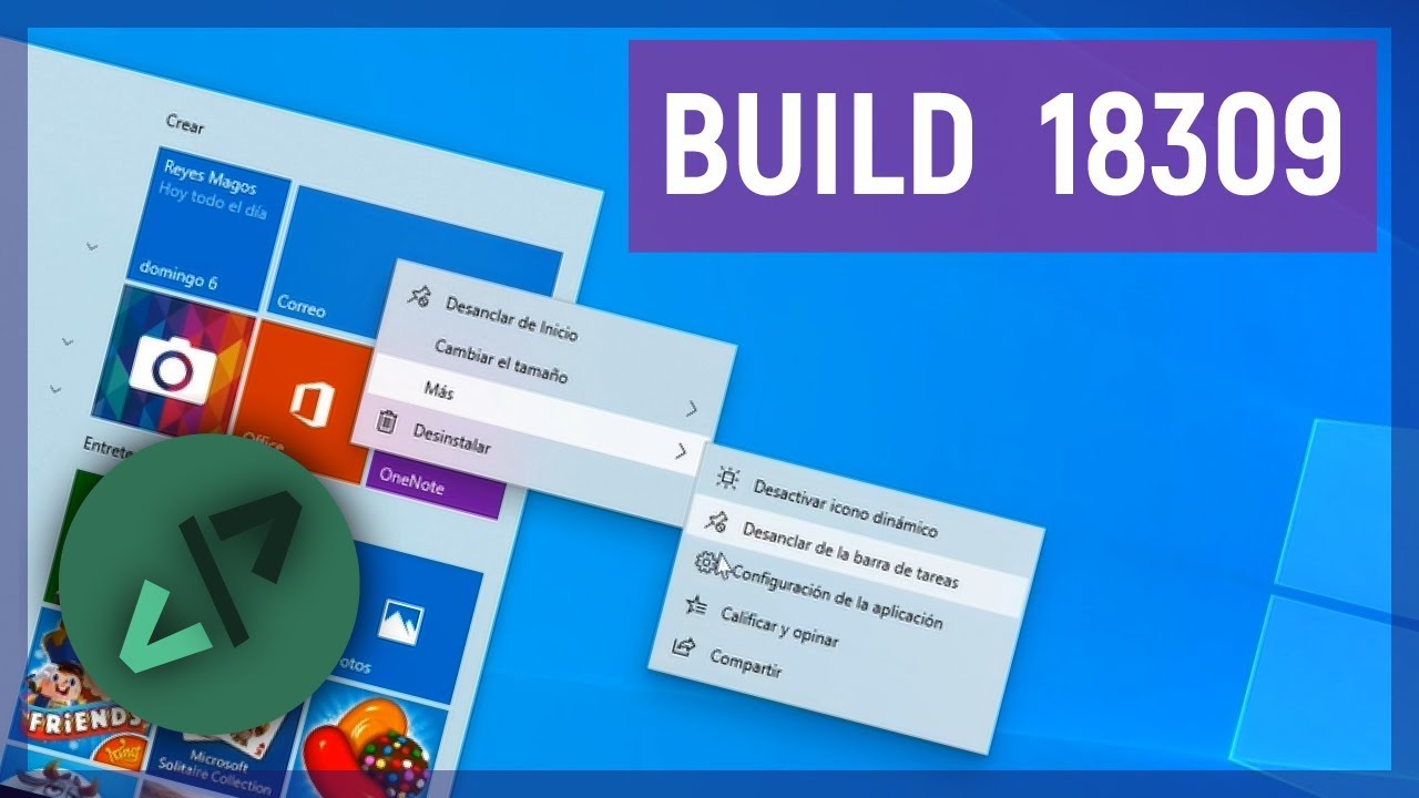 legacyCodeYT's tweet card. Windows 10 Build 18309 - UN REPASO DESDE LA OCTOBER UPDATE