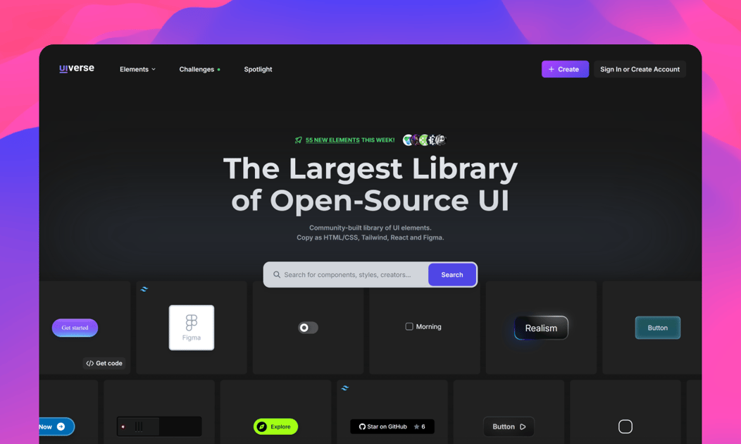 luobogooooo's tweet card. Community-made library of free and customizable UI elements made with CSS or Tailwind. It's all free to copy and use in your projects. Uiverse can save you many hours spent on building & customizing...