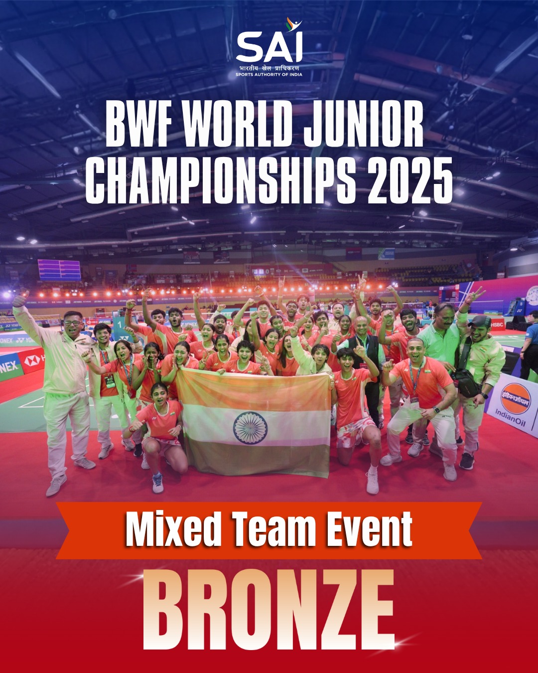 fanzine_ssi's tweet card. Bhubaneswar: The 2025 BWF World Junior Mixed Team Championships (Suhandinata Cup) are taking place in Guwahati, Assam, India, from October