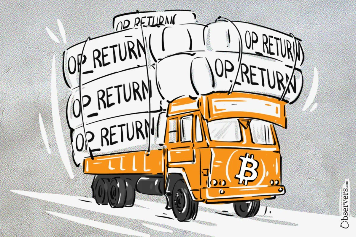 observers_com's tweet card. A controversial change in Bitcoin Core will remove relay limits on the OP_RETURN field, allowing larger data payloads to spread across the network. Critics fear spam and bloat; supporters say it's...