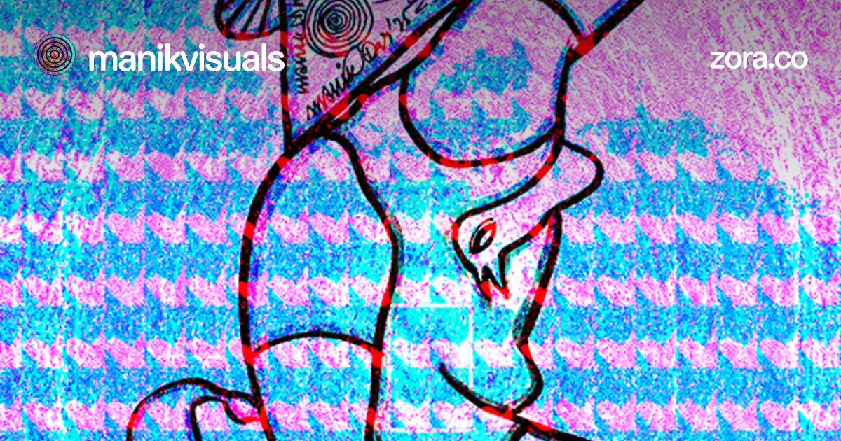 ManikVisuals's tweet card. Inner Calm expresses the harmony between body and mind through a yoga-inspired form. The figure bends in a meditative pose, finding balance within distortion and energy. Vibrant digital layers pulse...