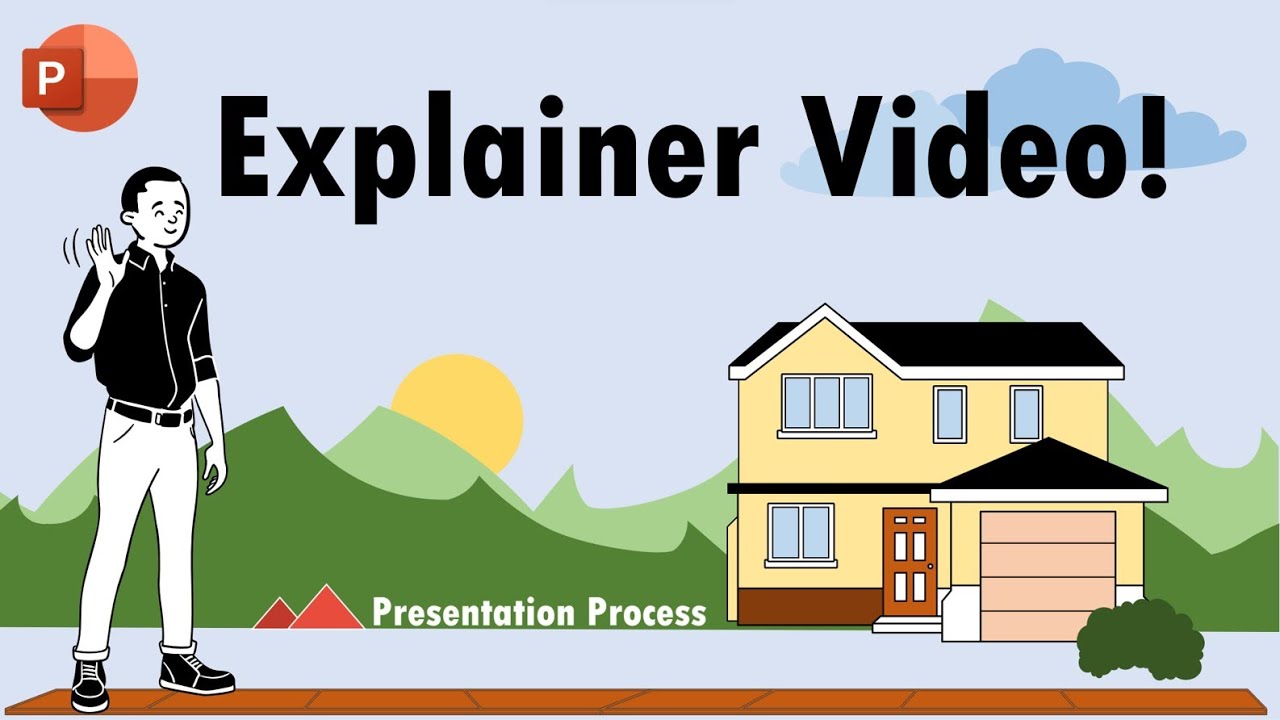 PresentProcess's tweet card. Create Animated Explainer Video in PowerPoint 365 [With Cartoon...