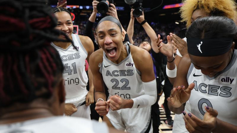 cnnsport's tweet card. Three of a kind! The Las Vegas Aces can now call themselves the WNBA’s latest dynasty after winning their third championship in four seasons.
