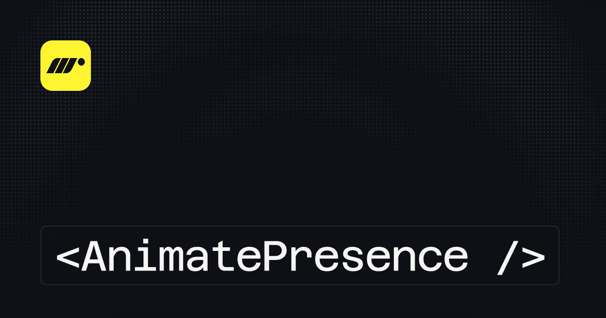 rishabhXraj's tweet card. Enable effortless exit animations in React with AnimatePresence. It animates components on removal via the exit prop.