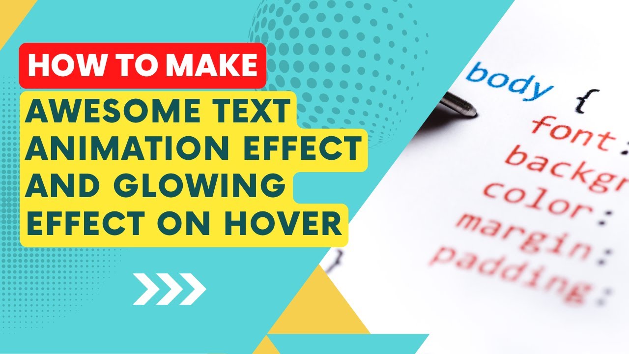 CodingForWeb's tweet card. CSS Glowing Text Hover Effects | Quick HTML CSS Tutorial For Beginner