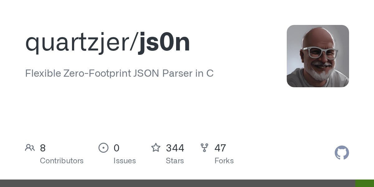 cpphl's tweet card. Flexible Zero-Footprint JSON Parser in C. Contribute to quartzjer/js0n development by creating an account on GitHub.