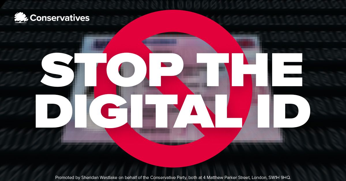 KemiBadenoch's tweet card. Stop Keir Starmer's plan to introduce mandatory Digital ID for British citizens