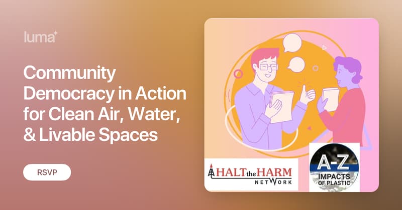 A2ZPlastics's tweet card. Please join Tackling The A-Z Impacts of Plastics and Petrochemicals for our third installment in our series on community rights where we will discuss ways to…