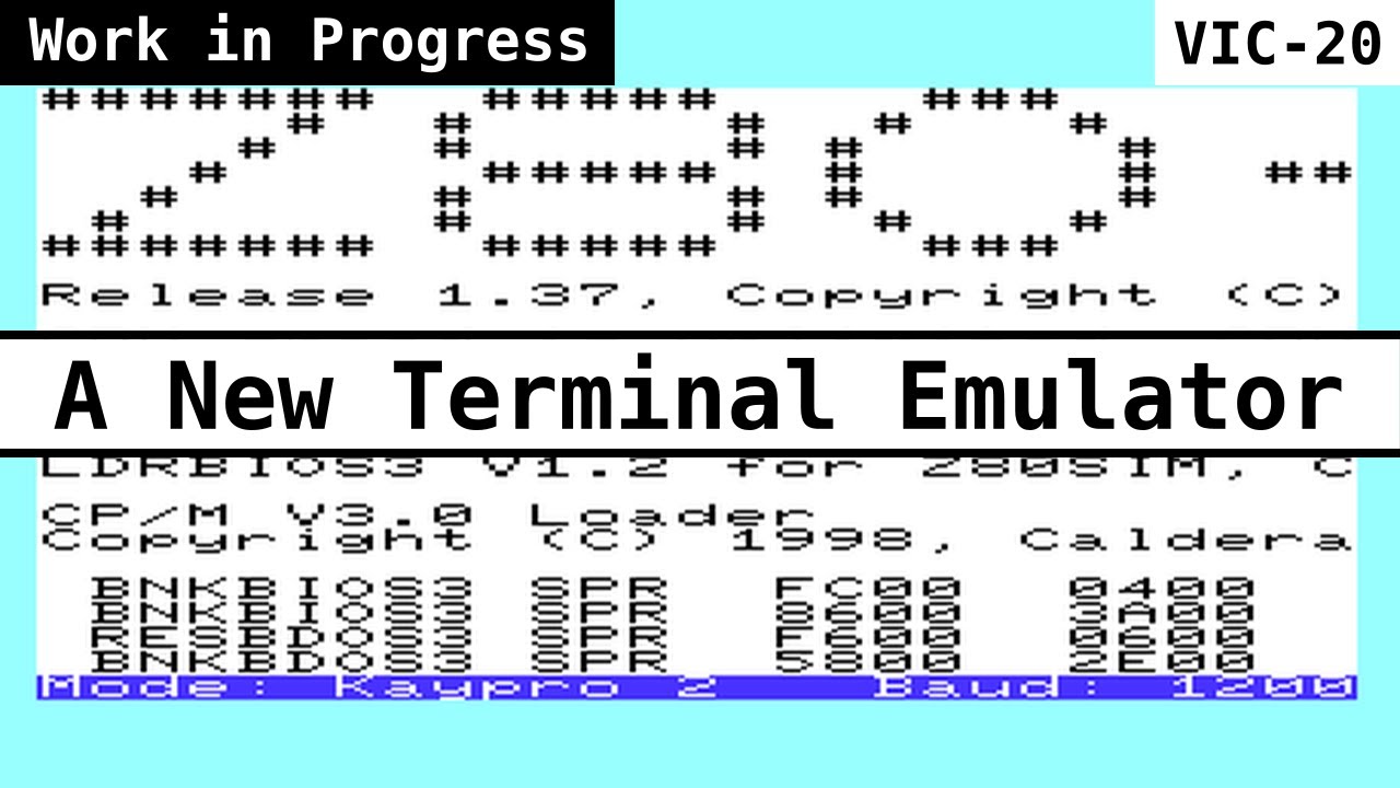 TechTinkering's tweet card. A New Terminal Emulator for the VIC-20 | WIP