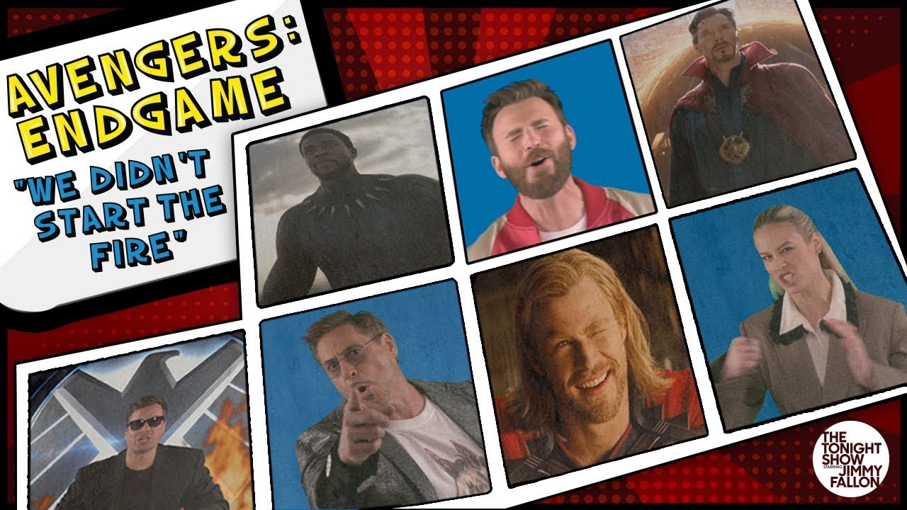 MsDsDucklings's tweet card. Avengers: Endgame Cast Sings "We Didn't Start the Fire"