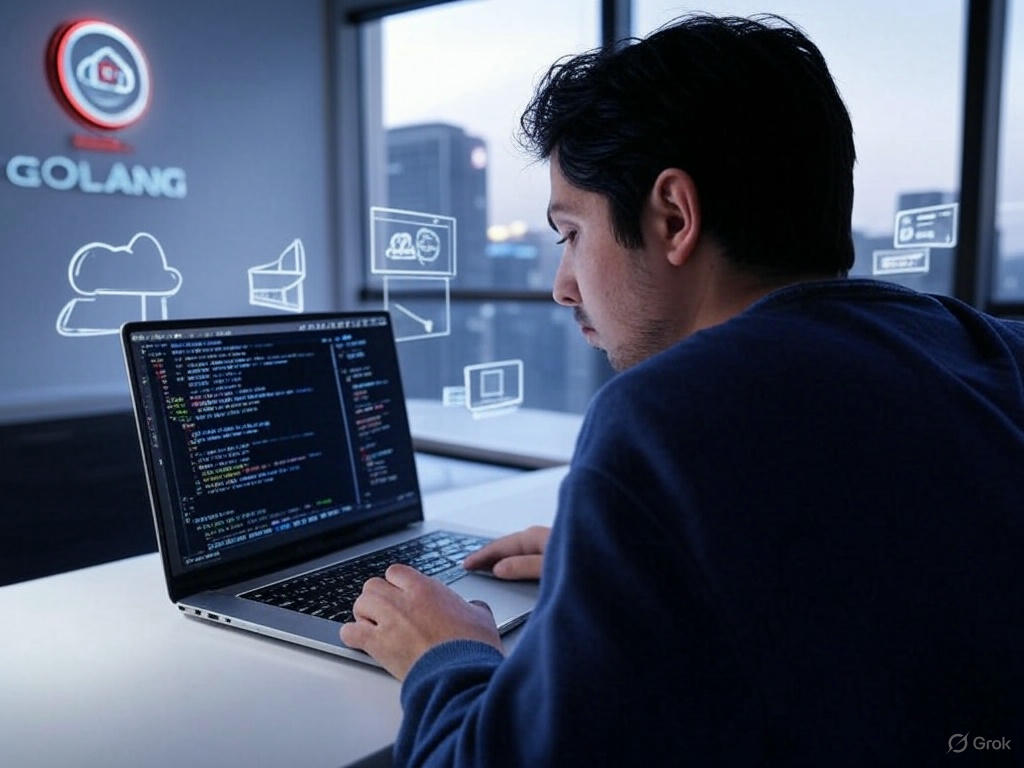 ByteStack360's tweet card. Explore the power of Golang in 2025! Learn its key uses in coding, from web development to cloud computing. Start mastering Go today.