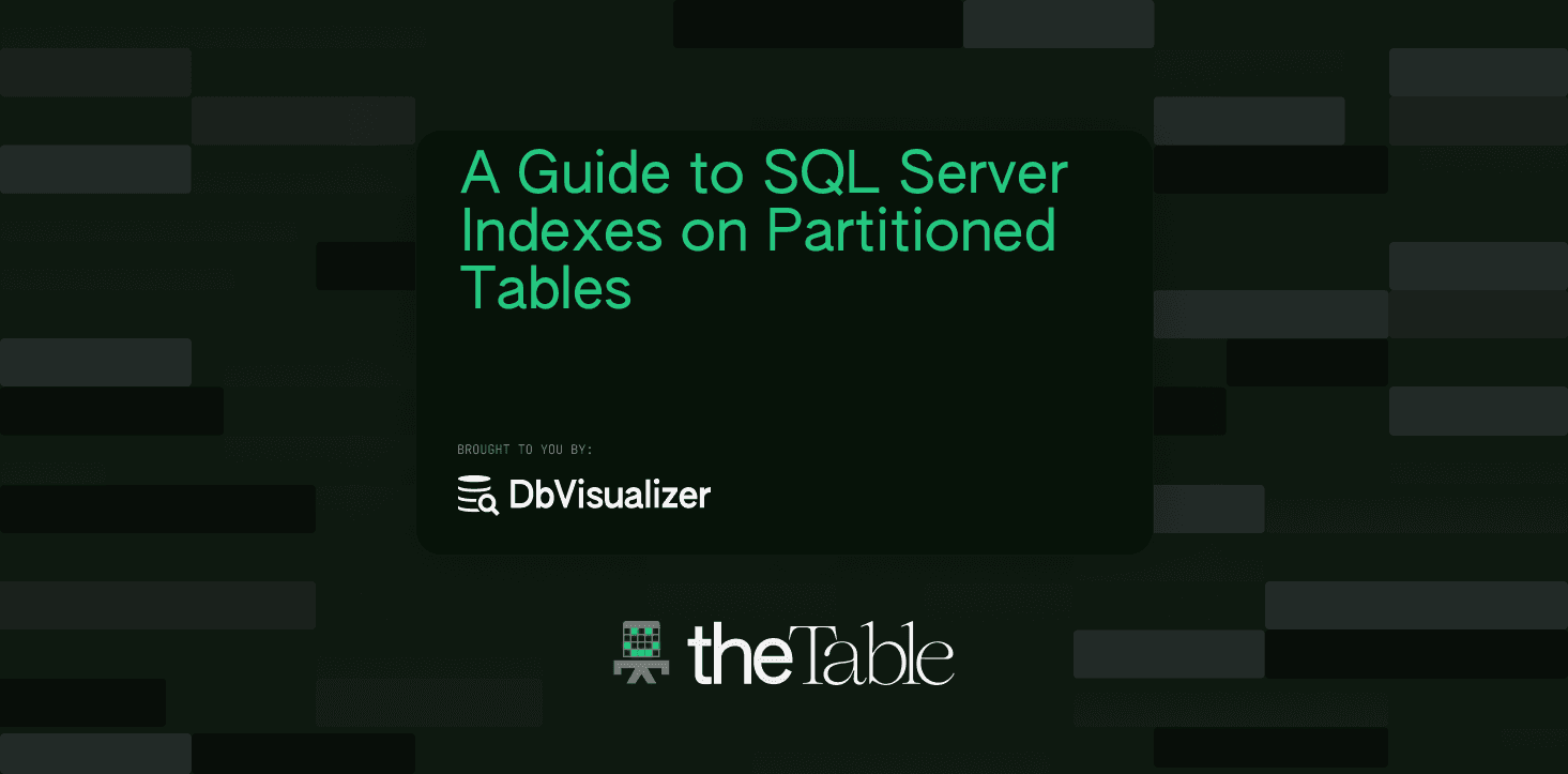 dbvisualizer's tweet card. Let’s learn everything you need to know about SQL Server indexes on partitioned tables to master data retrieval, even in complex scenarios.