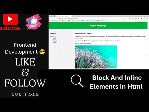 Co75587Coding's tweet card. Html Fundamentals: Day 9 - Understanding Block & Inline Elements