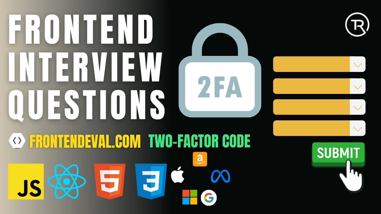 TheTechRally's tweet card. Frontend Interview Q&A with a FAANG Software Engineer - Two Factor...