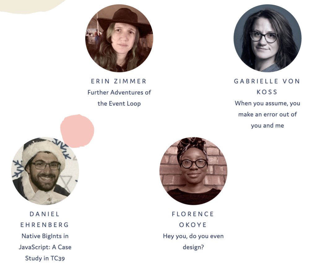 jsconfeu's tweet card. Speakers and MCs of JSConf EU 2018